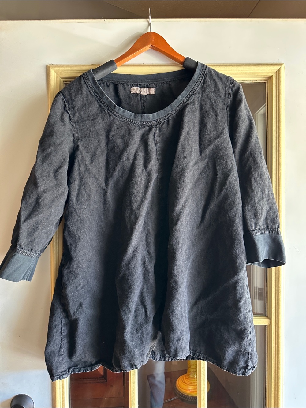 Flax Black Scoop Neck Tunic